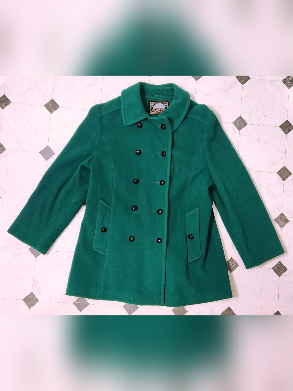 Vintage 80s Mackintosh Wool Peacoat